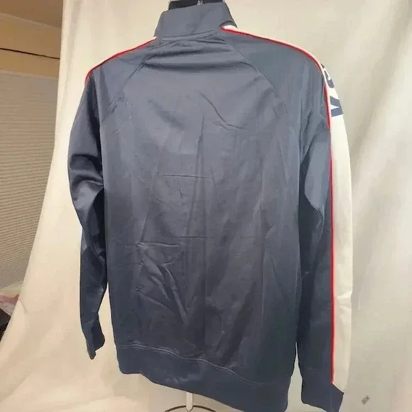 NEW K-Swiss Old Goods Track Jacket Long Sleeve Full-Zip Athletic Fit Navy Mens M